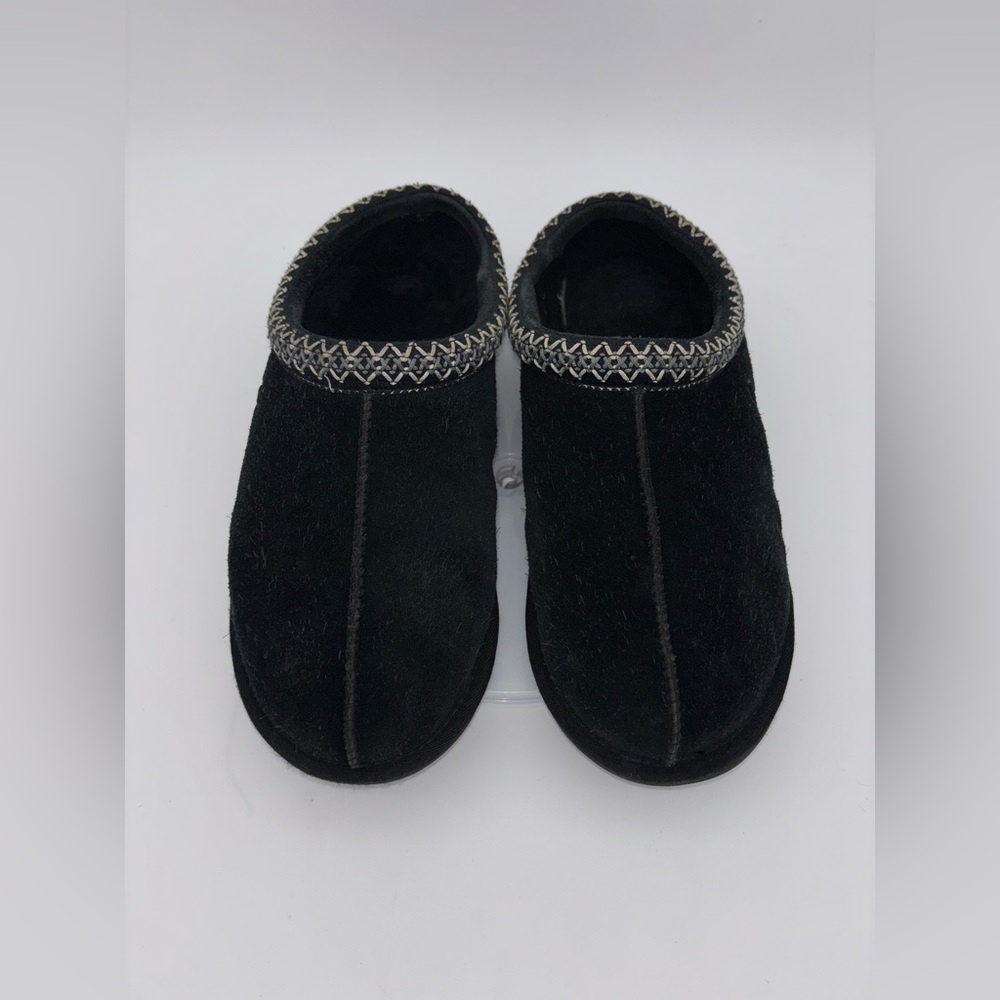 UGGS Tasman Slippers Black‎ Suede Sheepskin Leather Shoe Slip On Women's Size 11 - Picture 5 of 14